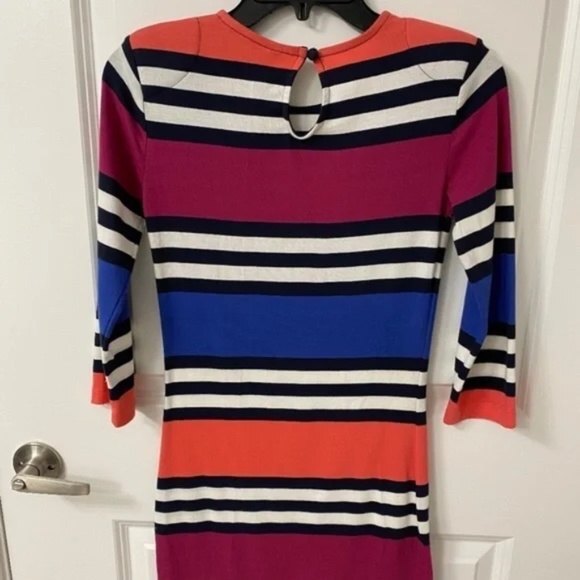 French Connection Women's Jag Stripe Mini Dress. Multicolor. Size 2. BodyCon. - Picture 8 of 12